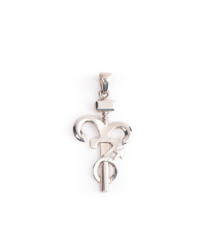Rhodium Plated Silver Pendant Aries Starlight Jazz Collection