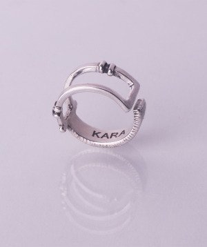 Silver ring ''Kara Silver'' Hi-tech