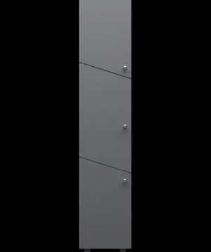 Perla PVC պահարան VLine, Մոխրագույն մատ, 160x32x32սմ