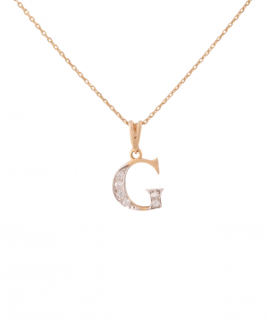 Pendant `Less is more` gold №17