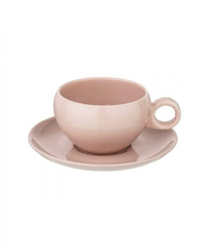 Cup ''Lefard'' Fusion, with saucer, 290 ml, light pink