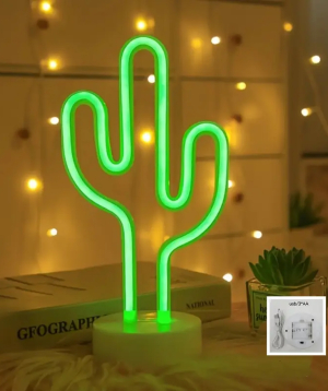 Неоная вывеска «Gift Store» Cactus №253