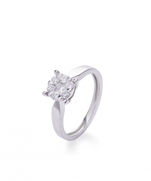 Ring `Lazoor` golden, with diamond stones №10