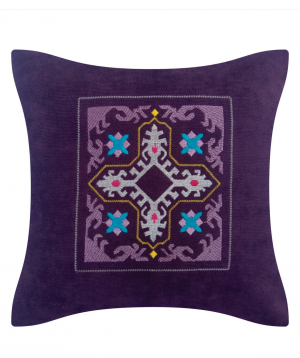 Pillow `Miskaryan heritage` embroidered with Armenian ornament №29