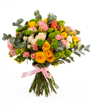 Bouquet `Ensenada` with roses