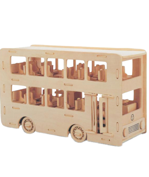 Wooden puzzle Double decker bus