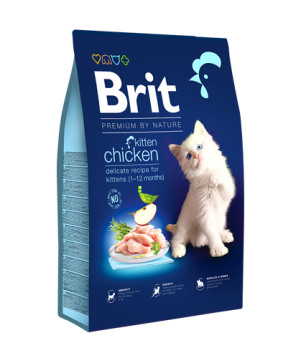 Կատվի կեր «Brit Premium By Nature» հավ, ձագերի համար, 8 կգ
