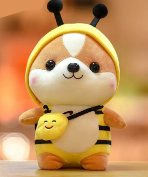 Мягкая игрушка, Шиба Ину-Пчела, 25 см