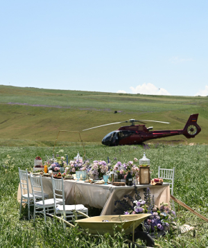 Тур на вертолете и пикник «Armenian Helicopters» на Азатском водохранилище