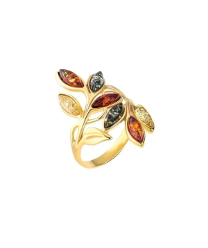 Silver ring «SiaMoods» SR115GP 17