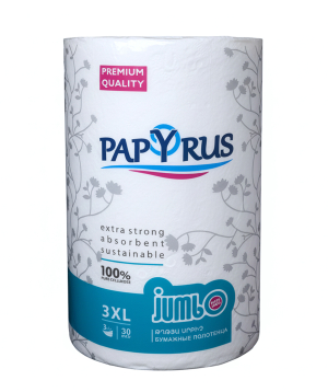 Большой рулон бумажных полотенец, 3 слоя, 30 метров