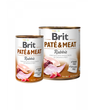 Շան կեր «Brit Pate» նապաստակով պաշտետ, 800 գ