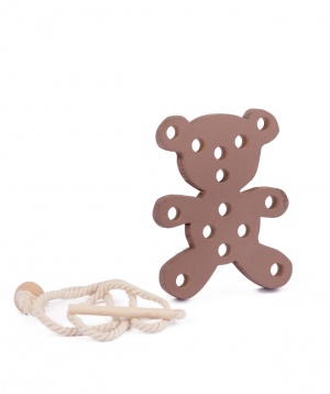 Toy `I'm wooden toys` developing game, bear