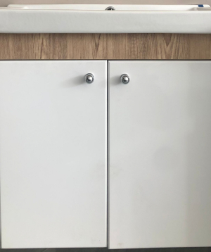 Perla լոգասենյակի PVC կահույք Parite-Alvand 60, 545×310×500մմ, բաց բեժ կաղնի, առանց լվացարան