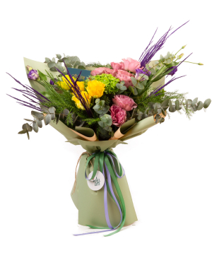 Bouquet ''Duero'' with roses and lisianthus