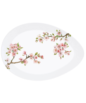 Oval serving plate ''Sakura'' №2