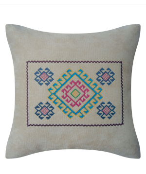 Pillow `Miskaryan heritage` embroidered with Armenian ornament №28