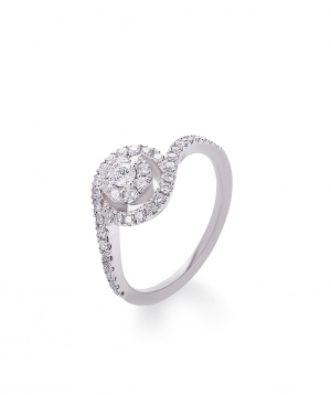 Ring `Lazoor` golden, with diamond stones №3