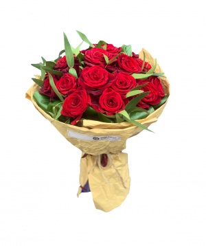 Bouquet `Atina` with red roses