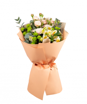 Bouquet ''Siena'' with spray roses and alstroemerias