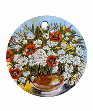 Cheese plate `ManeTiles` decorative, ceramic №61