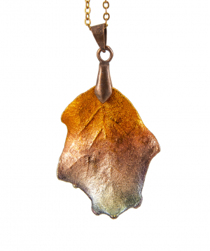 Pendant `CopperRight` poplar leaf