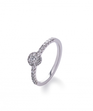 Ring `Lazoor` golden, with diamond stones №7
