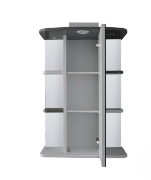 Perla PVC հայելի Alessandro, Փայլուն մոխրագույն, 51.8x73.7x25.2սմ