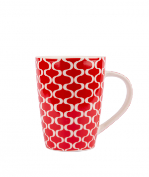 Porcelain cup PE-11298 350 ml red