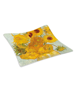 Glass plate ''Sunflowers'' Van Gogh