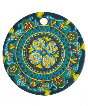 Cheese plate `ManeTiles` decorative, ceramic №27