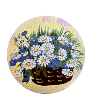 Cheese plate `ManeTiles` decorative, ceramic №56