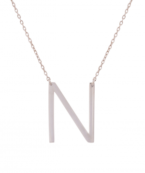 Necklace `Silverist` letter N