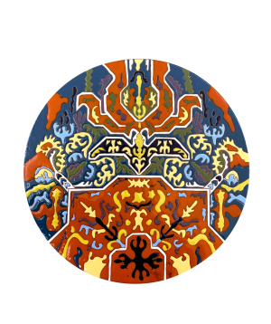 Decorative plate «ManeTiles» ceramic №72
