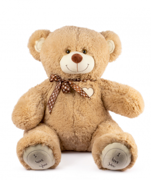 Bear Teddy `I love you` beige