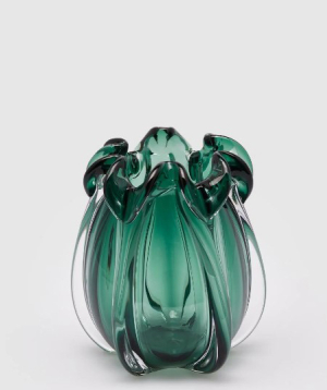 Vase ''EDG'' Volute, 21 cm, green