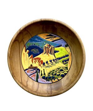 Деревянная плиточная тарелка «ManeTiles» декоративная №3