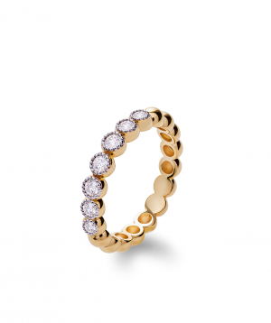 Ring `Lazoor` golden, with diamond stones №2