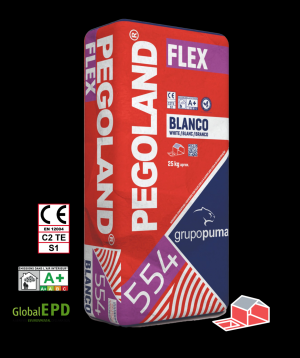 Puma Սալիկի սոսինձ Pegoland 554 Flex, Սպիտակ C2TE S1, 25կգ