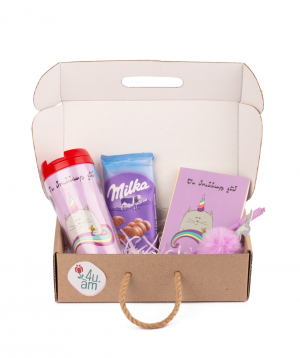 Gift box `Basic Store` purple