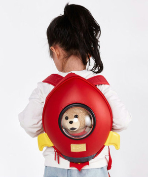 Children's backpack «Xaxaliqner.am» Rocket, red