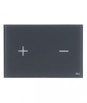 OLI 878702 PUSH PLATE GLASSY ANTRACITE