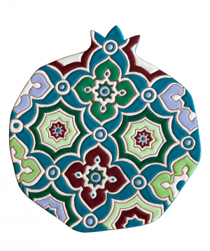 Cheese plate `ManeTiles` decorative, ceramic №15