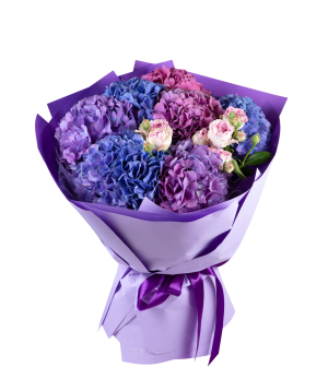 Bouquet ''Marsa'' with hortensias and spray roses