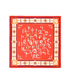 Scarf `Mashtotsyan` Red ornament, small