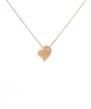 Pendant `Less is more` gold heart №1