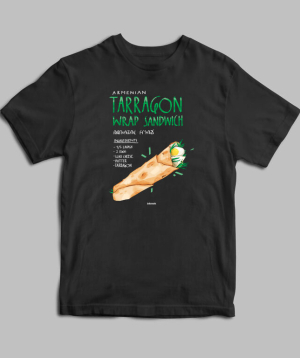 T-shirt ''Tarragon Wrap Sandwich'', black