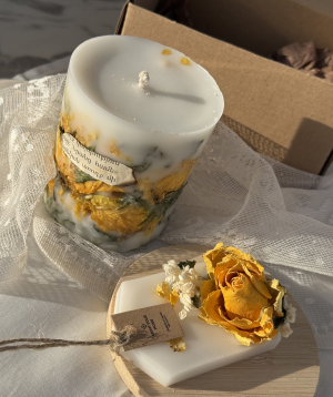 Մոմ «Light Your Home» Ծաղկային №3036 դեղին