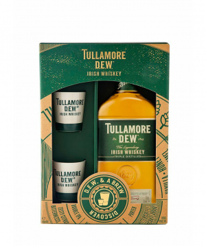 Whiskey `Tullamore Dew Brew` in a box with glasses 700ml