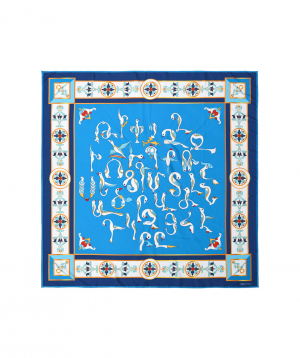 Scarf `Mashtotsyan` Blue ornament, small